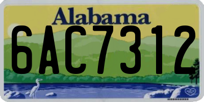AL license plate 6AC7312