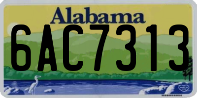 AL license plate 6AC7313