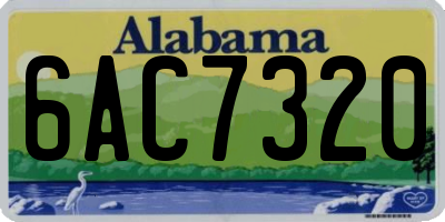 AL license plate 6AC7320