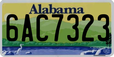 AL license plate 6AC7323