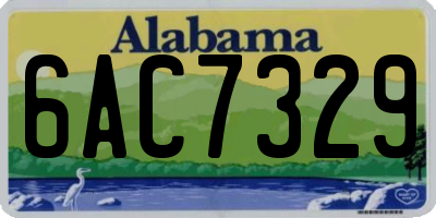 AL license plate 6AC7329