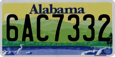 AL license plate 6AC7332