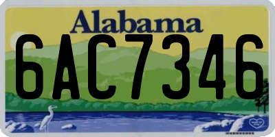 AL license plate 6AC7346