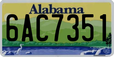 AL license plate 6AC7351