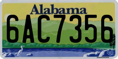 AL license plate 6AC7356