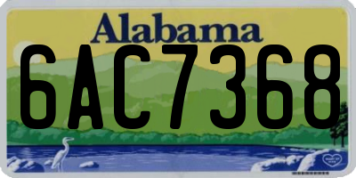 AL license plate 6AC7368
