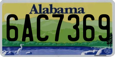 AL license plate 6AC7369