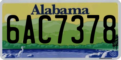 AL license plate 6AC7378