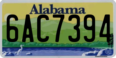 AL license plate 6AC7394