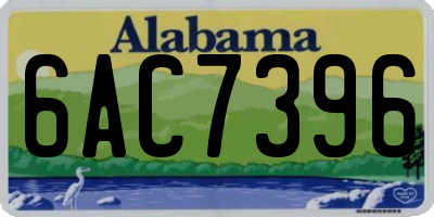 AL license plate 6AC7396