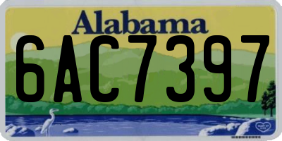 AL license plate 6AC7397