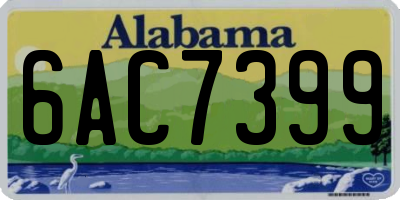 AL license plate 6AC7399