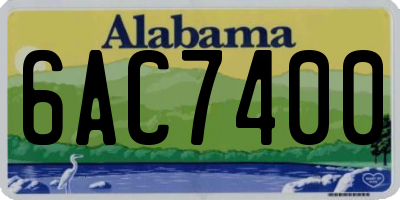 AL license plate 6AC7400