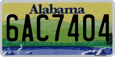 AL license plate 6AC7404
