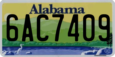AL license plate 6AC7409