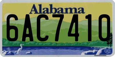 AL license plate 6AC7410