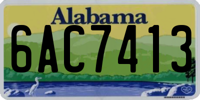 AL license plate 6AC7413