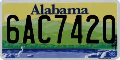 AL license plate 6AC7420