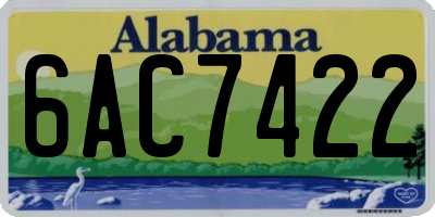 AL license plate 6AC7422