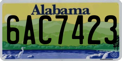 AL license plate 6AC7423
