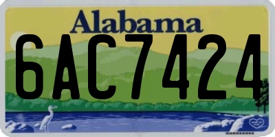 AL license plate 6AC7424