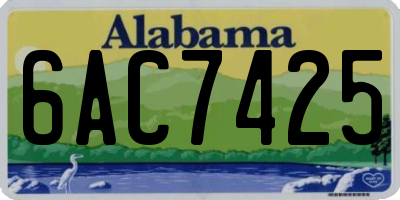 AL license plate 6AC7425