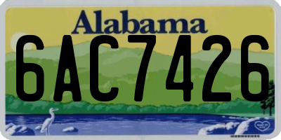 AL license plate 6AC7426