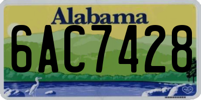 AL license plate 6AC7428