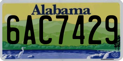 AL license plate 6AC7429