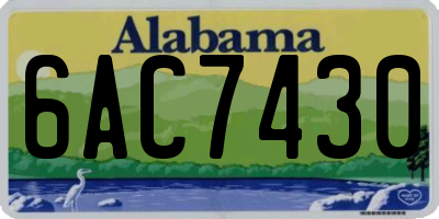 AL license plate 6AC7430