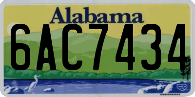 AL license plate 6AC7434