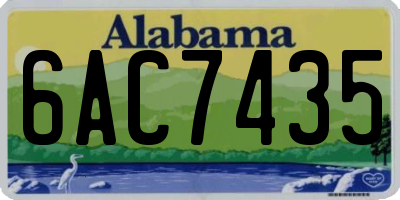 AL license plate 6AC7435