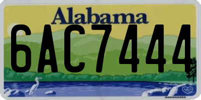 AL license plate 6AC7444