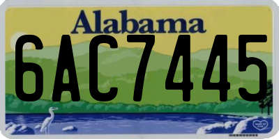 AL license plate 6AC7445