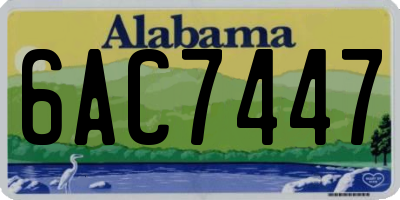 AL license plate 6AC7447