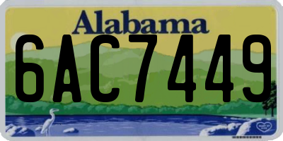 AL license plate 6AC7449