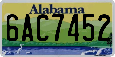 AL license plate 6AC7452