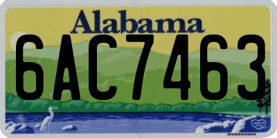 AL license plate 6AC7463