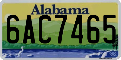 AL license plate 6AC7465