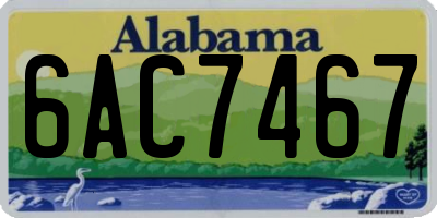 AL license plate 6AC7467