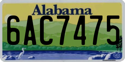 AL license plate 6AC7475