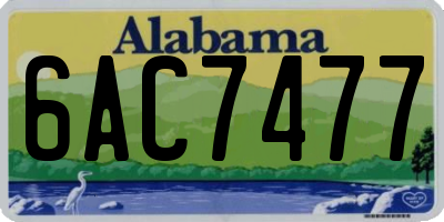 AL license plate 6AC7477