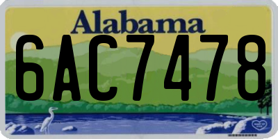 AL license plate 6AC7478