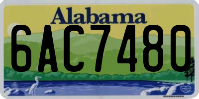 AL license plate 6AC7480