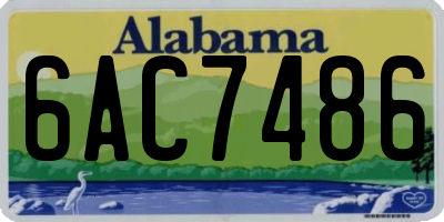AL license plate 6AC7486