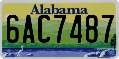 AL license plate 6AC7487