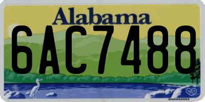 AL license plate 6AC7488