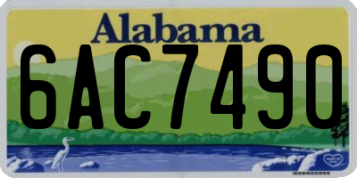 AL license plate 6AC7490