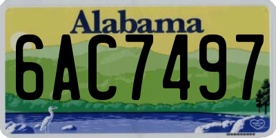 AL license plate 6AC7497