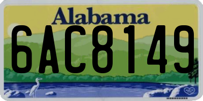 AL license plate 6AC8149